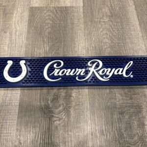 CROWN ROYAL CANADIAN WHISKY - INDIANAPOLIS COLTS Bar/Rail Mat Collectors NEW